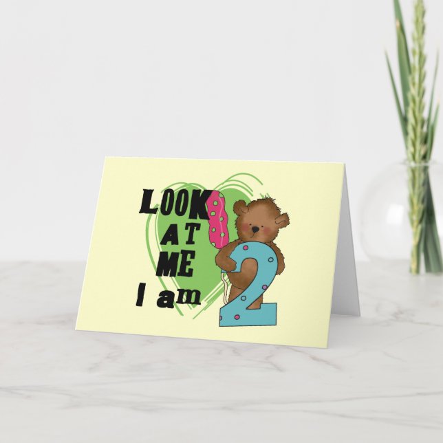 Carte Teddy Bear I'm 2 Anniversaire T-shirts et cadeaux (Devant)