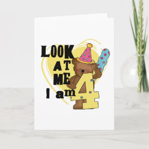 Carte Teddy Bear I'm 4 Anniversaire Tshirts and Gifts