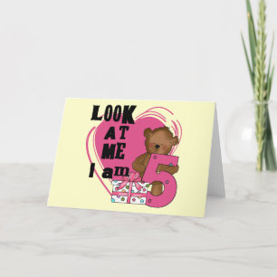 Carte Teddy Bear I'm 5 Anniversaire T-shirts et cadeaux