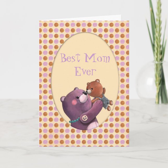 Carte Teddy Bear Mère (Devant)
