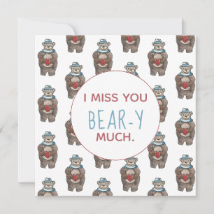 Carte Teddy Bear Tu me manques beaucoup