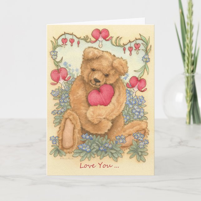 Carte Teddy Bear Valentine (Devant)
