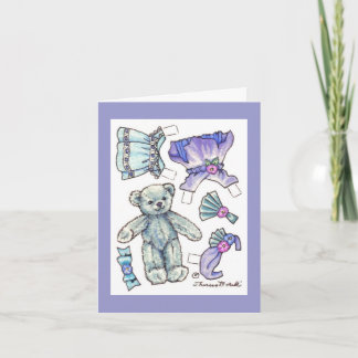 Carte Teddy Doll Papier Anniversaire