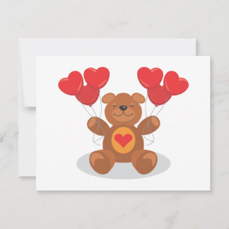 Carte Teddy Heart