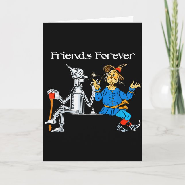 Carte Tee-shirt amusant Amis pour toujours Magicien d'Oz (Devant)