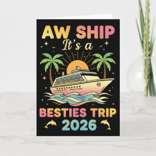 Carte Tee-shirt de croisière pour meilleures amies Aw Sh