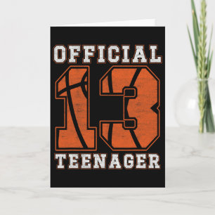 Carte Teenager officiel 13e anniversaire Boy Party Byske