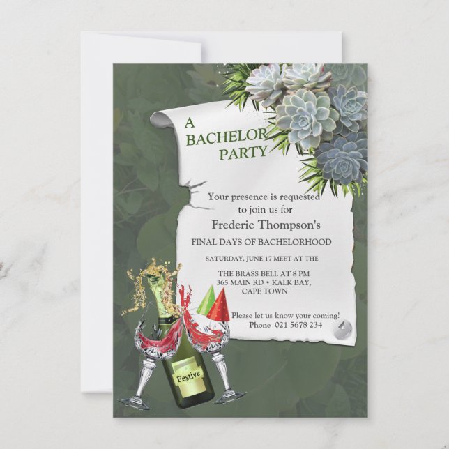 Carte Teintes succulentes de blues pâles pour l'enterrem (Devant)