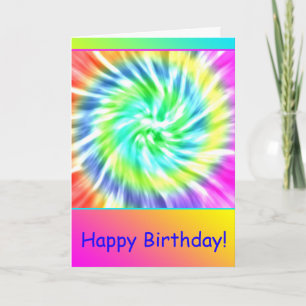 Carte teinture d'anniversaire personnalisée