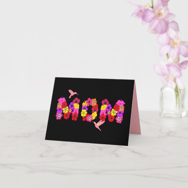Carte Téléchargeable Fête des mères Floral Mom Hummingbi (Orchidée)