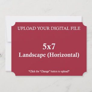 Carte Téléchargez votre propre design 5 x 7 avec des bor