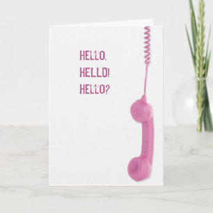 Carte téléphonique Hello Pink Retro