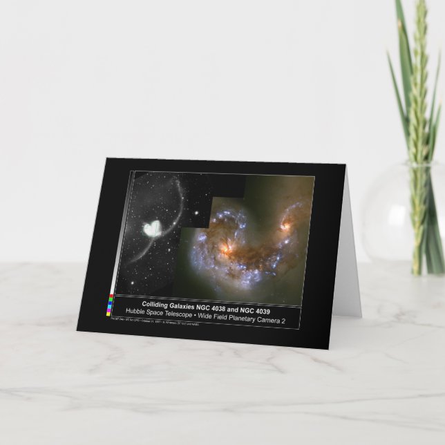 Carte Télescope Hubble de Galaxies en collision (Devant)