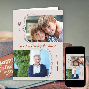 Carte Tellement chanceux de vous avoir Papa 2 Fête des p