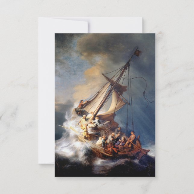 Carte Tempête de Rembrandt sur le lac de Galilée (Devant)