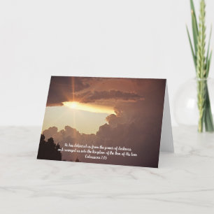 Carte Tempête et lumière du soleil La Bible Verse Card