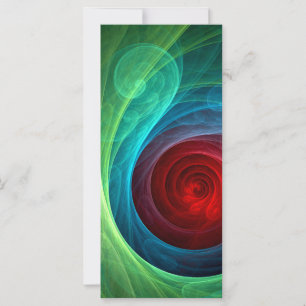 Carte Tempête rouge Floral Art moderne Abstrait Motif co