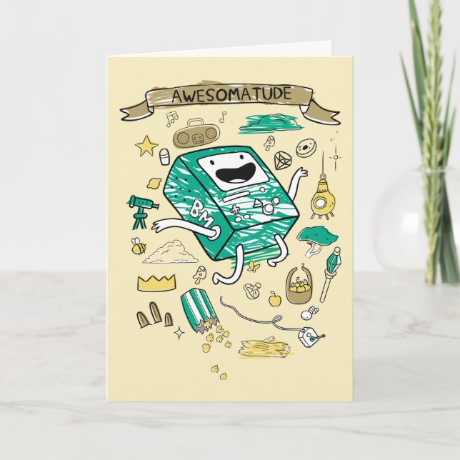 Carte Temps d'aventure | Croquis BMO "Awesomatude" (Devant)