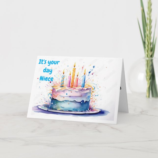 CARTE **TEMPS DE CÉLÉBRER** LA NIÈNE À L'ANNIVERSAIRE (Devant)