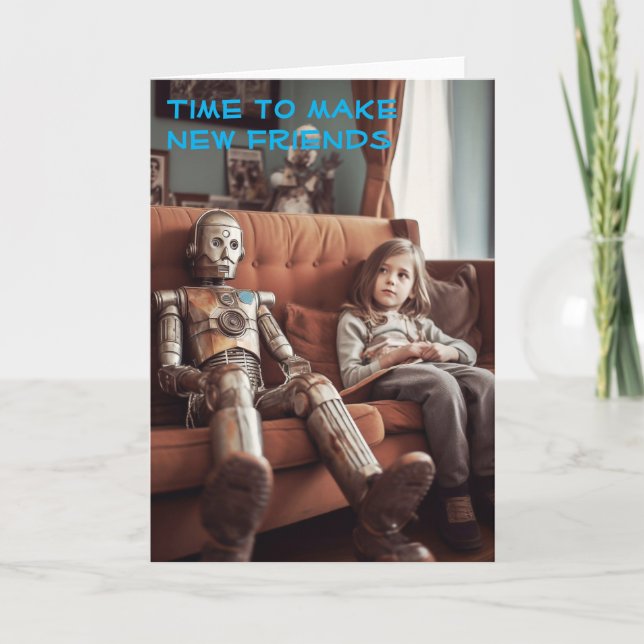 Carte Temps de se faire de nouveaux amis - Blank Inside (Devant)