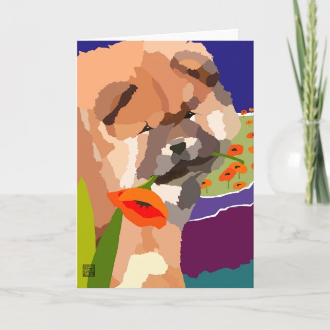 Carte TEMPS POUR PRINTEMPS heARTdeco Chow (Devant)