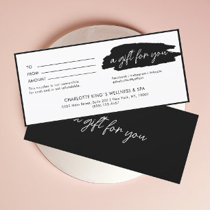 Carte tendance, moderne, écriture manuscrite, noir blanc