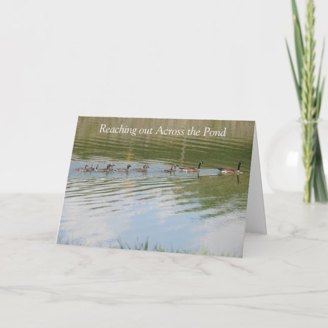 Carte Tendre la main à travers l'étang pour dire Je pens (Devant)
