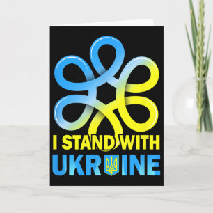 Carte Tenez-vous avec le drapeau de l'Ukraine Anti-Pouti