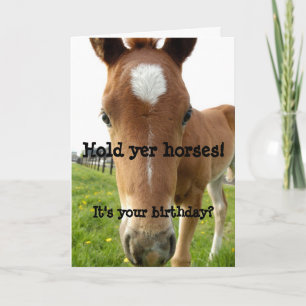 Carte Tenez Yer Horses Anniversaire cheval visage