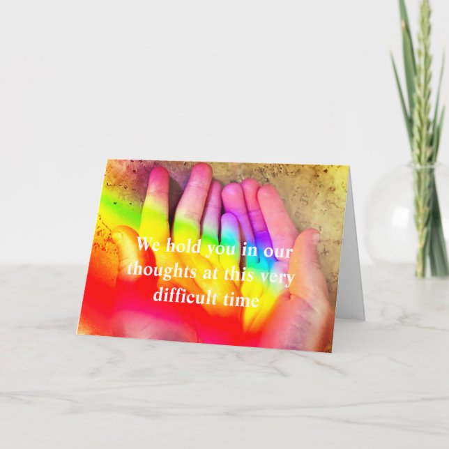 Carte Tenir un arc en ciel (Devant)