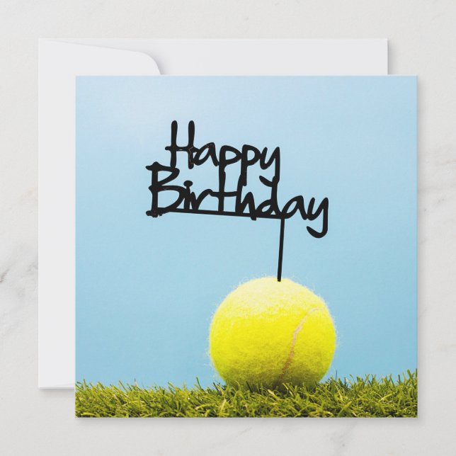 Carte Tennis ball avec Joyeux Anniversaire Connexion cie (Devant)