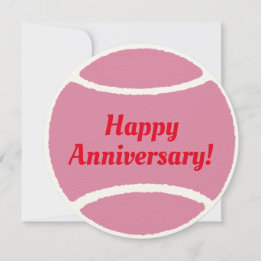 Carte Tennis ball card: Happy Anniversary!