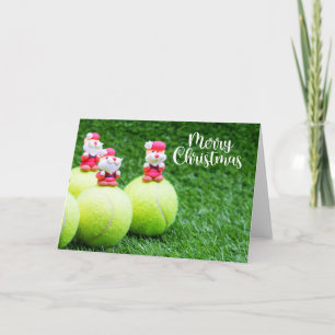 Carte Tennis balle de Noël avec Noël