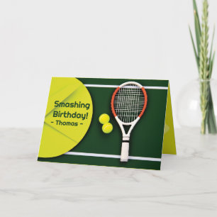 Carte 🎾 Tennis Delight : Un Anniversaire Qui Tombe
