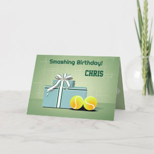 Carte 🎾 Tennis Delight : Un Anniversaire Qui Tombe