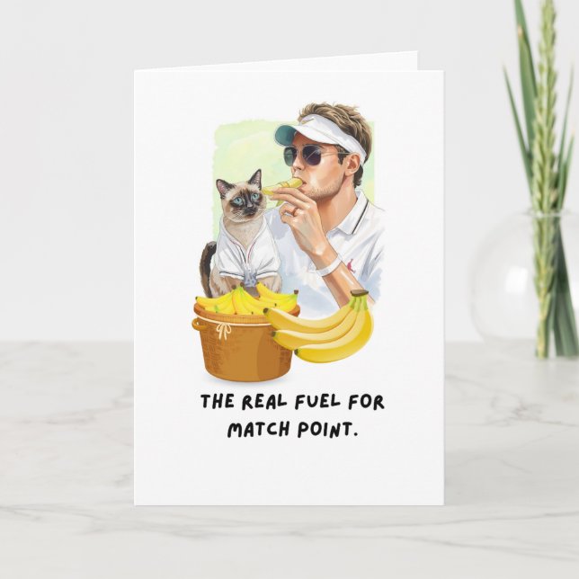 Carte Tennis Funny Dire pour les amoureux de les chats C (Devant)