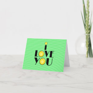 Carte Tennis I Love You Greeting Card