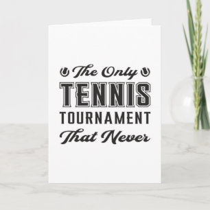 Carte Tennis Match Joueur raquette court drôle Idée cade