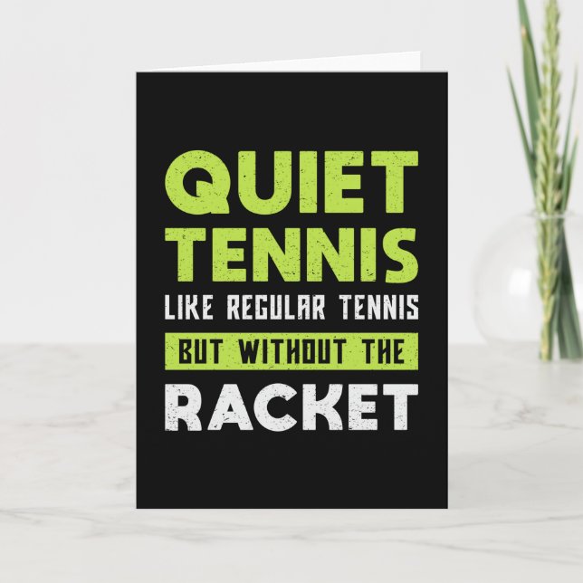 Carte Tennis Match Joueur Raquette Court Sports Drôle Ca (Devant)