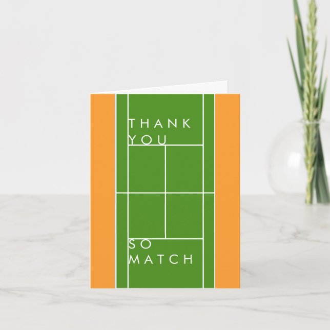 Carte Tennis Merci À Thème (Devant)