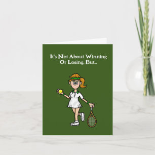 Carte Tennis Outfit Funny Grey Card