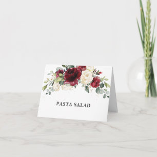 Carte Tente de réception de mariage floral ivory Bourgog