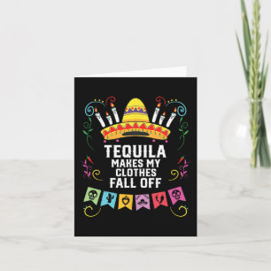 Carte Tequila Met Mes Vêtements Tomber Du Tequil Alcooli