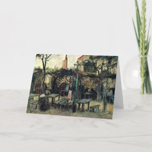 Carte Terrasse d'un Café, Montmartre par Vincent van Gog