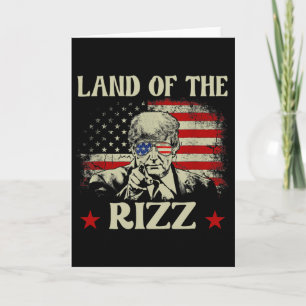 Carte Terre du Rizz drôle patriotique Trump 4 juillet