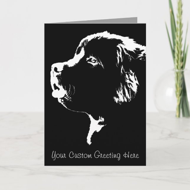 Carte Terre-Neuve Carte de chien personnalisée Ter (Devant)
