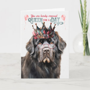 Carte Terre-Neuve Dog Queen pour une journée d'anniversa