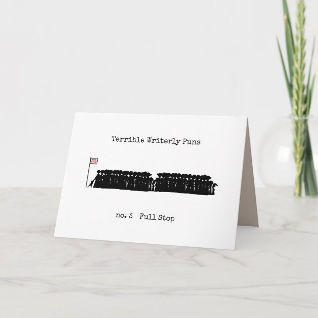 Carte Terrible Puns Écrits (Devant)