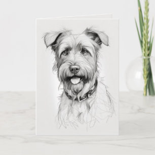 Carte Terrier Sketch pour la pensée de vous