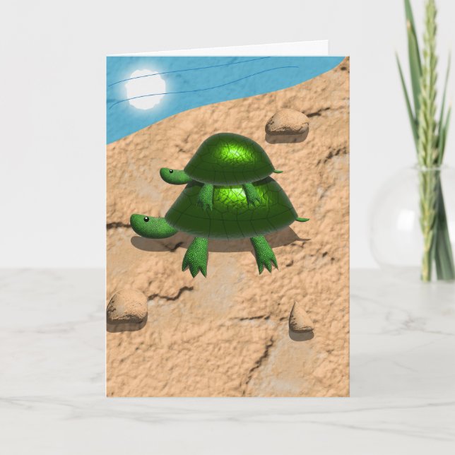 Carte T'es un papa super-tortue (Devant)